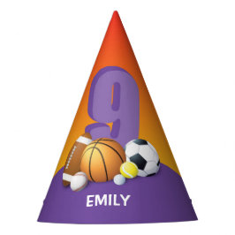 9. Geburtstagssportbälle Partyhütchen