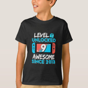 9. Geburtstagsstufe 9 - Entsperrter Videospieler T-Shirt