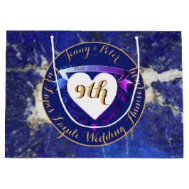 9. Hochzeit Jubiläum Lapis Lazuli Color Große Geschenktüte