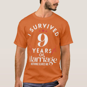 9. Hochzeitstag 9 Jahre Ehepaar T-Shirt