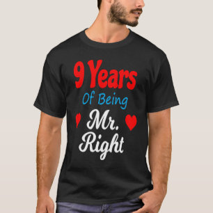 9. Hochzeitstag für Männer Herr Right Husba T-Shirt