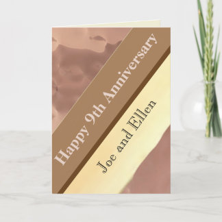 9. Hochzeitstag, Willow und Copper Karte