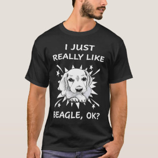 9 Ich mag einfach wirklich Beagle 144 T-Shirt