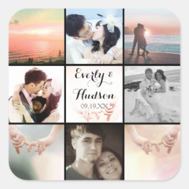 9 Ihrer Instagram-Fotos hier Quadratischer Aufkleber