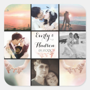 9 Ihrer Instagram-Fotos hier Quadratischer Aufkleber