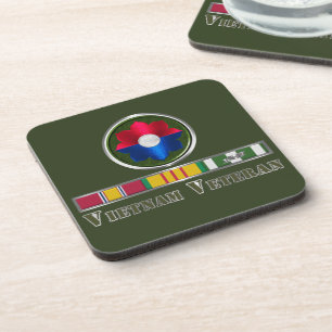 9. Infanterie-Division Vietnam-Veteran Getränkeuntersetzer