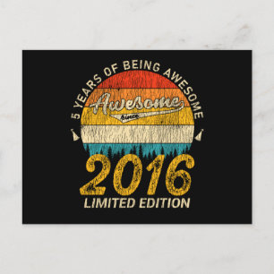 9 Jahre Alt 2016 Retro Awesome 9. Geburtstagsgesch Postkarte