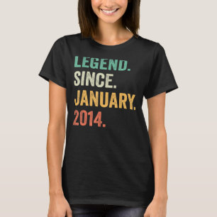 9 Jahre alt 9. Geburtstag Junge Legende seit Janua T-Shirt