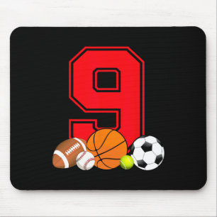 9 Jahre alt Bysketbyll Footbyll Bysebyll Soccer Bi Mousepad