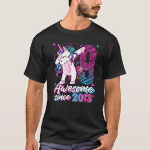 9 Jahre alt Einhorn Dabbing 9. Geburtstag Girl Uni T-Shirt