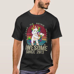 9 Jahre alt Einhorn Flossing 9. Geburtstag Mädchen T-Shirt