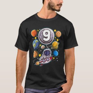 9 Jahre alt Geburtstag Astronaut 9. Weltraumjunge T-Shirt