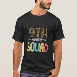 9 Jahre alt Geburtstag Leopard Floral 9. Geburtsta T-Shirt