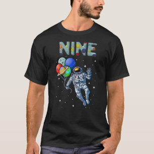 9 Jahre alt Geburtstagsjunge Astronautin 9. Geburt T-Shirt