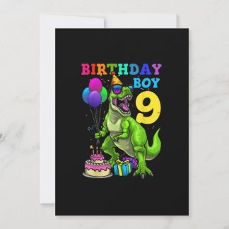9 Jahre alt Geschenke 9. Geburtstag Junge Rawr I m Einladung