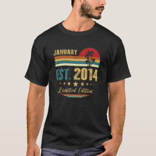9 Jahre alt Januar 2014 9. Geburtstag T-Shirt