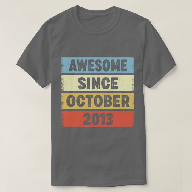9 Jahre alt Phantastisch seit Oktober 2013 9. Gebu T-Shirt (Design vorne)