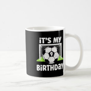 9 Jahre alte Fußball 9. Geburtstag Spieler Kinder  Kaffeetasse