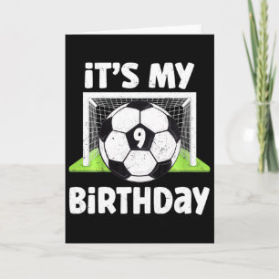 9 Jahre alte Fußball 9. Geburtstag Spieler Kinder  Karte