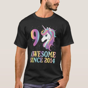 9 Jahre Alte Geschenke Girls Teens Rainbow Unicorn T-Shirt