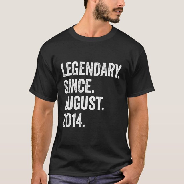 9 Jahre alte Legendärin seit August 2014 9. Geburt T-Shirt (Vorderseite)