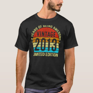 9 Jahre alte Vintage 2013 9. Geburtstag T-Shirt