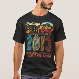 9 Jahre alte Vintage 2013 9. Geburtstag T-Shirt
