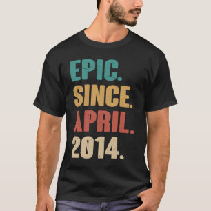9 Jahre alte Vintage 2014 Geburtstag 9. Dekoration T-Shirt