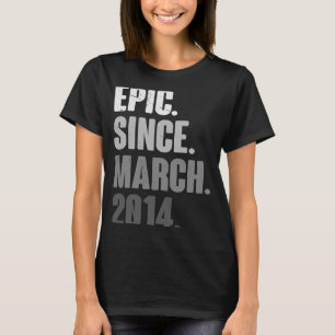 9 Jahre alte Vintage 2014 März Geburtstag 9. Decor T-Shirt