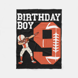 9 Jahre alter Boy Football Player 9. Fußball Gebur Fleecedecke