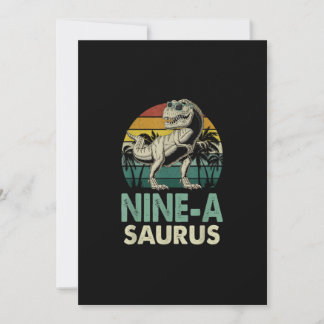 9 Jahre alter Dinosaurier Geburtstag 9. T Rex Dino Einladung