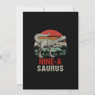 9 Jahre alter Dinosaurier Geburtstag 9. T Rex Dino Einladung
