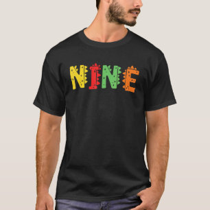 9 Jahre alter Junge Dinosaurier Rex 9. Geburtstag  T-Shirt