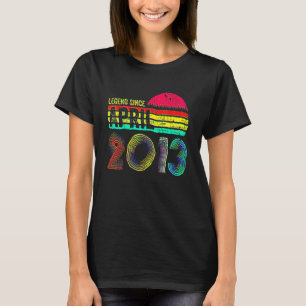 9 Jahre alter Retro Geburtstag Legend seit April 2 T-Shirt