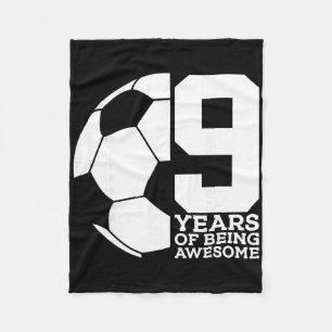 9 Jahre Awesome Fußball 9. Geburtstag _1 Fleecedecke
