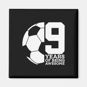 9 Jahre Awesome Fußball 9. Geburtstag _1  Magnet