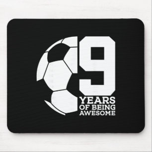 9 Jahre Awesome Fußball 9. Geburtstag _1  Mousepad