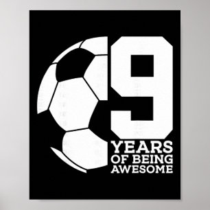 9 Jahre Awesome Fußball 9. Geburtstag _1 Poster
