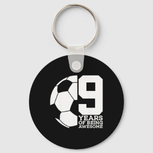 9 Jahre Awesome Fußball 9. Geburtstag _1 Schlüsselanhänger