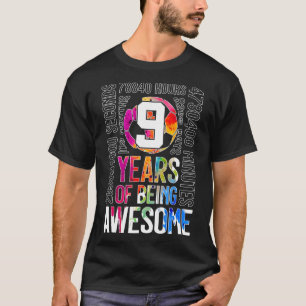 9 Jahre Awesome Fußball 9. Geburtstag T-Shirt