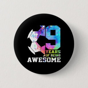 9 Jahre Fußball-Awesome 9. Geburtstag Button