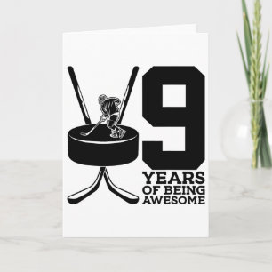 9 Jahre großartiger Eishockey-9. Geburtstag Karte