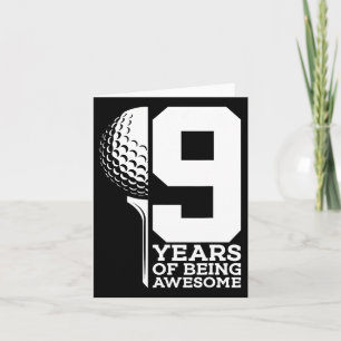9 Jahre Phantastisch Golf 9. Geburtstag Karte