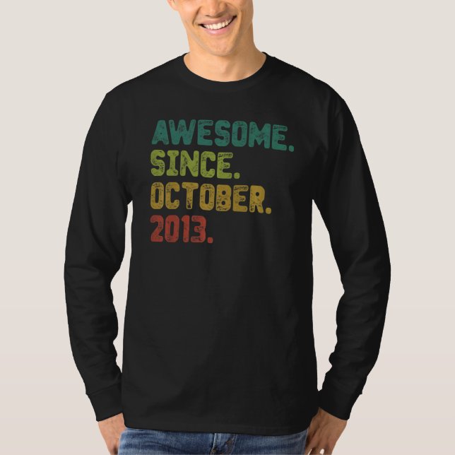 9 Jahre Phantastisch seit Oktober 2013 9. Geburtst T-Shirt (Vorderseite)