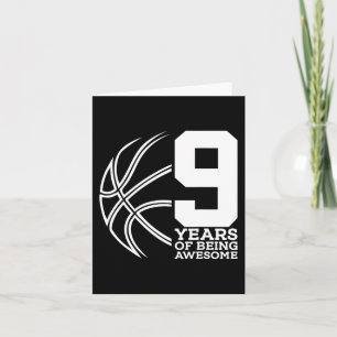 9 JAHRE PHANTASTISCHER BASKETBALL 9. GEBURTSTAG KARTE