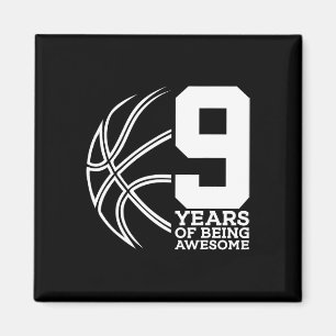 9 JAHRE PHANTASTISCHER BASKETBALL 9. GEBURTSTAG MAGNET