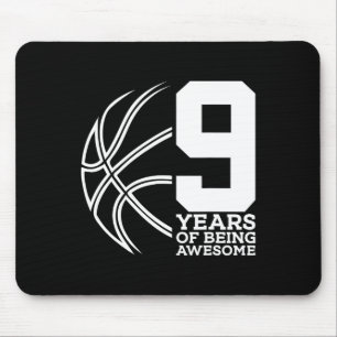 9 JAHRE PHANTASTISCHER BASKETBALL 9. GEBURTSTAG MOUSEPAD