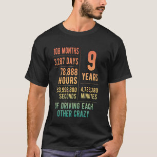 9 Jahre verheiratet Lustiger 9. Hochzeitstag T-Shirt