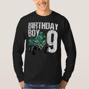 9-jährige Quad Geburtstagsparty Thema ATV 4 Wheele T-Shirt