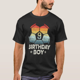 9-jähriger Fußball-Spieler 9. Geburtstag Junge 9. T-Shirt